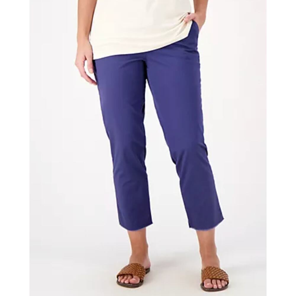 NWT Laurie Felt QVC Lightweight Cotton Chino Pants Cadet Blue Sz 2 Classic